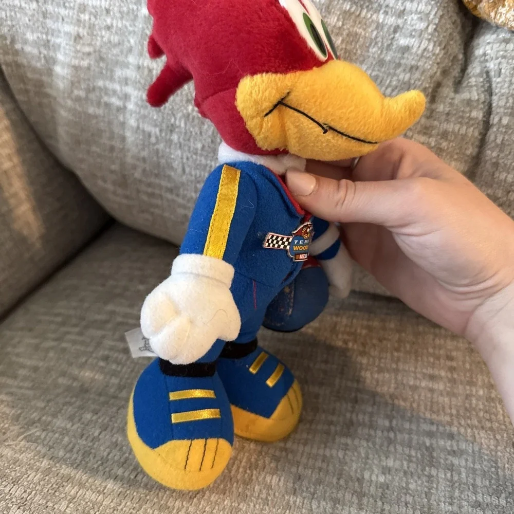Vintage‎ 1999 Woody Woodpecker Nascar Plush by Stuffins with helmet 9